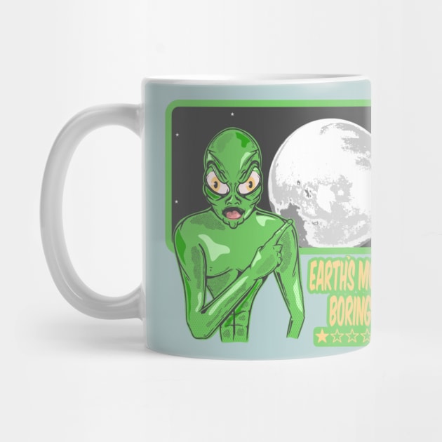 Earths Moon Funny alien by mailboxdisco